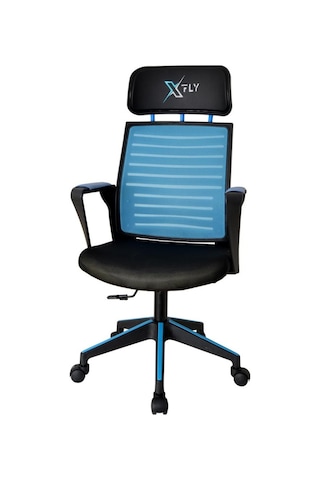 Xfly Plastik Ayaklı Oyuncu Koltuğu - Mavi File - 2395D0542