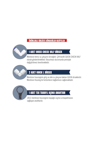 Su Arıtma Cihazı Membran Housing Filtre Kabı (BOŞ) - Açma Anahtarı