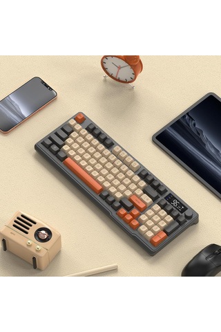 Freewolf M96 2.4g Bt5.0 Çift Bağlantılı Tft Led Ekranlı Reinbow Gaming Oyuncu Klavye