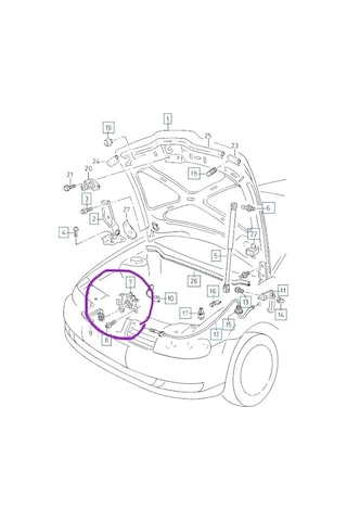 Seat Toledo 99/05 Kaput Dış Açma Mandalı