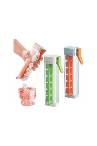 Besthome1 Yeni Nesil Tek Tık Açık 6 Hücre Buzluk Seti - Yiyecek Grubu Pc+pp Materyal, Dökülme Engeli Kapağı, Ev/kolej İçin Yeşi Çok Renkli