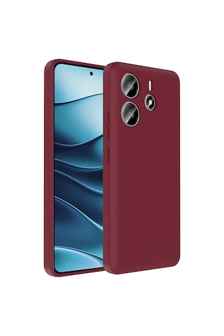 Xiaomi Redmi Note 14 4g Kılıf Kamera Korumalı Kartlık Hazneli Zore Vitra Kapak Mürdüm