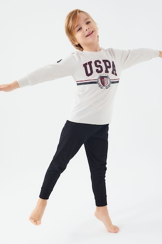 U.S. Polo Assn. U.s. Polo Assn Bej Melanj Erkek Çocuk Pijama Takım Bej Melanj