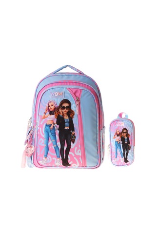 Wow Generation Wonderful Kız Çocuk Pembe - Turkuaz İlkokul Okul Çantası Ve Kalemlik Seti - Setwg-w6069c Çok Renkli