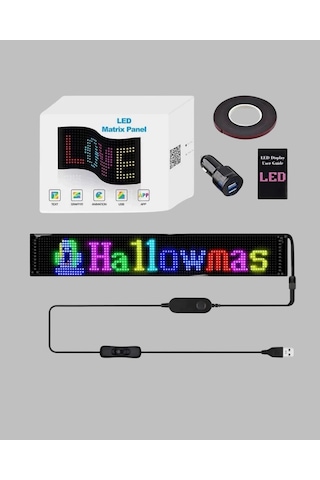 Usb Destekli Led Mağaza Tabelası Renkli Rgb Kayan Yazı Paneli RGB