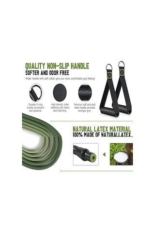 Direnç Bandı Seti Fitness Bantları Fitness Kapı Ankraj Kolları Çok Renkli