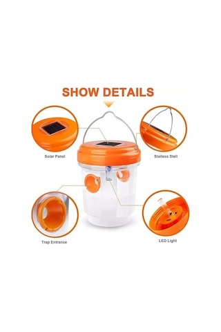 Trendooze Zapper Uygun Tuzak Sivrisinek Öldürücü Mekan Led Kullanım İçin Güvenli Güneş Enerjili Dış Diğer D, Böcek Asılı Es Diğer