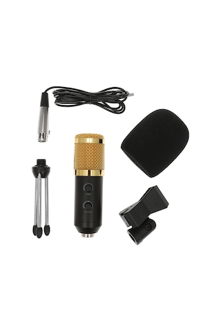 Teltree Usb Mikrofon, Yüksek Hassasiyetli Kalp Şekilli Ses Toplama, Düşük Gürültü, Taşınabilir Tripodlu, Siyah