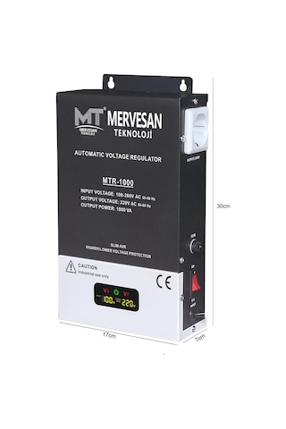 OTOMATİK VOLTAJ REGÜLATÖRÜ (KOMBİ TV) 1000W MERVESAN MTR-1000