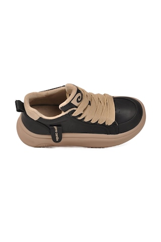 Pierre Cardin Siyah Bilek Boy Kaymaz Taban Kadın Bağcıklı Sneaker 11517 G