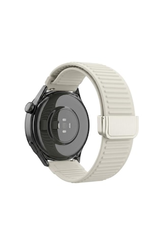 Huawei Watch Gt 6/5/4/3/2 Pro 46mm Ultimate Se Elite Kordon Magnetli Çizgili Ayarlanır Silikon Band Str-85