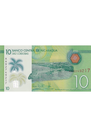 Nikaragua, 10 Cordoba 2022 Çil Polimer