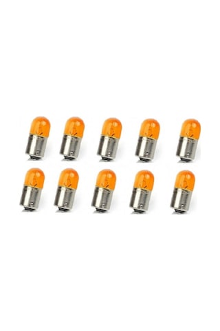 10 Adet 12v 67 10w Tip Turuncu Renk Ampul Ba15s