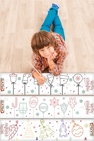 Yılbaşı Özel Bebek Ve Çocuk Için Boyama Kağıdı 3,75 Metre