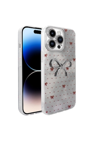 Apple Uyumlu iPhone 14 Pro Max Kılıf Kamera Korumalı Figürlü Zore Ponti Silikon Kapak - Açık Mavi Açik Mavi