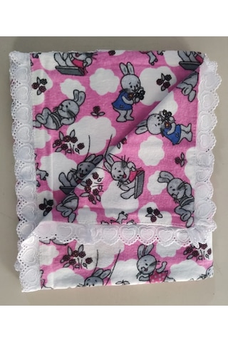 Pazen Bebek Battaniyesi 100% Pamuk 90 X 90 Ölçülerinde Pembe Pembe