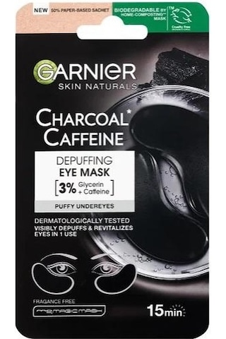 Garnier Charcoal Caffeine Kağıt Göz Maskesi Garnier Charcoal Caffeine Kağıt Göz Maskesi
