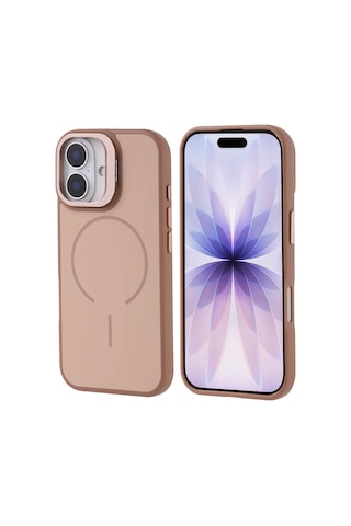 Zore Apple iPhone Uyumlu 17 Kılıf M-safe Şarj Özellikli Kamera Standlı Omsy Notron Kapak - Siyah