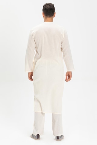 Uzun Kol Şile Bezi Erkek Hac ve Umre Elbisesi Krem