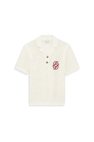 American Rag Cie 100% Pamuk Kısa Kol Le Polo Maille Monograme - Şık Ve Rahat Tasarım Kadın Tişört T-shirt Krem Xl