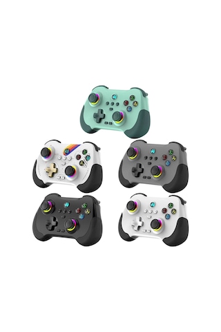 Z01 Pc/ps4/ps3/Apple Uyumlu iOS/switch/android Telefon Tv Tablet Titreşimli Rgb Bluetooth Joystick Gamepad Rainbow