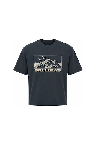 Skechers M Relax Fit Adventure Crewneck T-shirt S2620111-3998 Erkek Tişort Gri