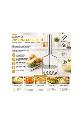 Yaylı 2-in-1 Patates Ezici Diğer