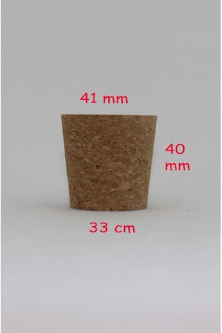 Cam Süt Şişesi Için Mantar Tıpası 41X33X40 Mm 1 Adet