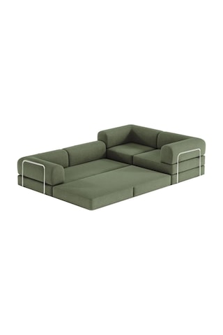 Modüler Legom L Koltuk Su Yeşili