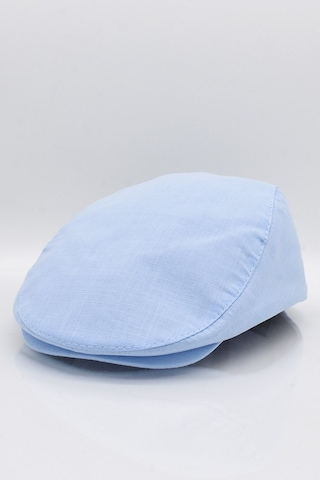 Külah Erkek Açık Mavi Kasket Keten Yazlık Flat Cap Şapka Açık Mavi-Standart