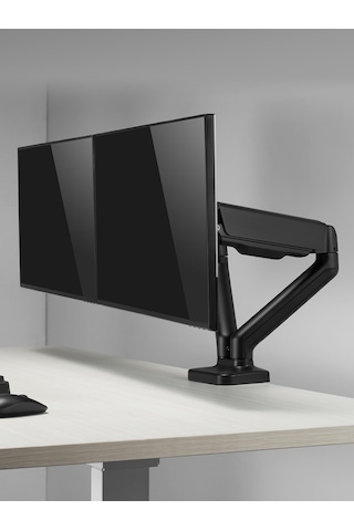 Çiftli Monitör Kolu 17-32 Inç Yaylı Dengeleyici 360 Döner Dual Monitor Stand 2x 9 Kg Kapasiteli