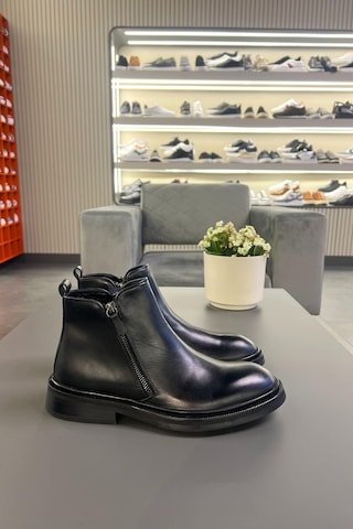 Lfr-f094 Derı Merdane Bot Siyah Siyah