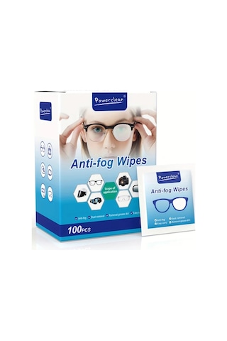 Elmpaly 100 Adet Gözlük Temizleme Mendili Nemlendirilmiş Tek Paket Çiziksiz Lekesiz Buğu Önleyici Gözlük Maske Kamera Lensi İçin