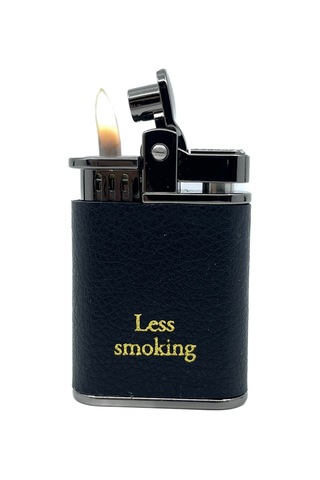 Zenit Less Smoking Deri Kaplama Benzinli Çakmak - Siyah Siyah