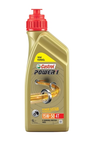 Castrol Power 1 4T 15W-50 Yarı Sentetik Motor Yağı 1 L
