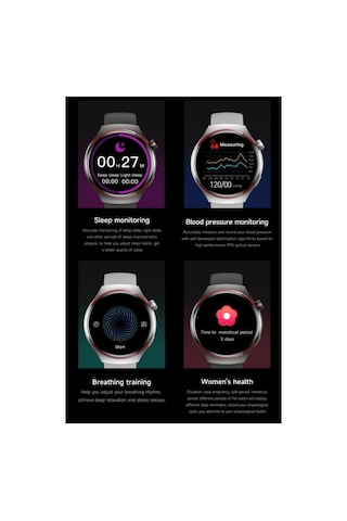 Erkek Kol Saati Amoled Ekran 3 Kordonlu Akıllı Saat Smart Watch