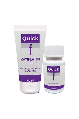 Quickf Bölgesel Masaj Jeli 50 ML + Takviye Edici Gıda 15 Kapsül