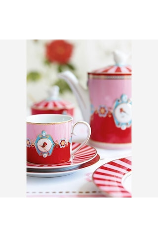 Pip Studio Kırmızı Porselen Çay Fincan Seti 200 Ml