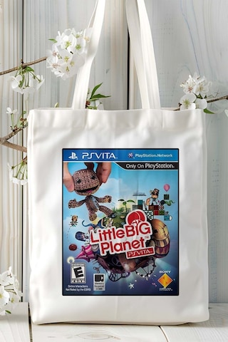 Art Hediye Little Big Planet Oyun Baskılı Bez Çanta Omuz Çantası Kişiye Özel Model 2 Çok Renkli