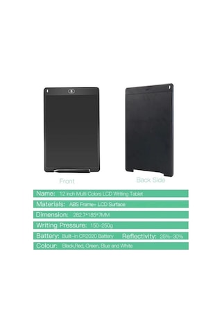 Blackbird Game Center Elektronik 12" LCD Yazma Tableti Çizim ve Yazı Tahtası
