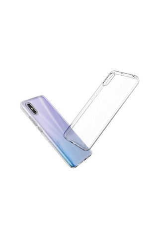 Xiaomi Redmi 9a Kılıf Zore Süper Silikon Kapak Renksiz