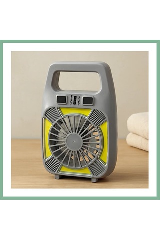 Bşkvirgo Usb Şarjlı 2in1 Mini Fan Ve Fener 10w 2 Kademe, Su Geçirmez, Taşınabilir Bsk2026