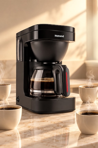 Homend Take 5 Brew 5019h Filtre Kahve Ve Çay Demleme Makinesi Siyah