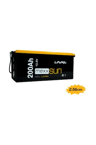 Mexxsun 12.8 Volt-200ah Lifepo4 Lityum Akü