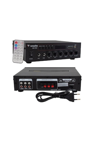 Westa Wm-750u 80 Watt 100v-70v Mini 4-16 Ohm Usb-sd-bluetooth 2 Mikrofon Girişli Trafolu Anfi