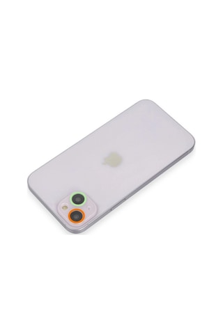 Apple iPhone Uyumlu 13 Renkli Kamera Lens Koruma Cam - Turuncu-yeşil Çok Renkli