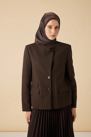 Maisa Ferya Mulberry İpek Eşarp 90 90 Cm - Kahverengi 4778