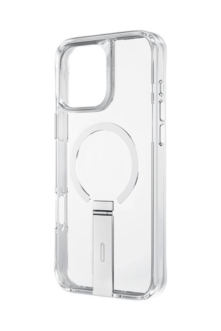 Apple Uyumlu iPhone 16 Pro Max Kılıf Eleva Serisi Standlı Magsafe Özellikli Magclick Premium Kılıf Clear