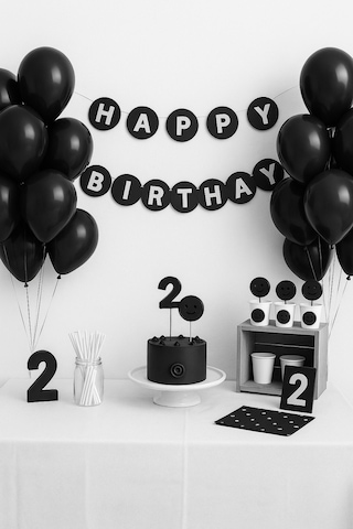 Pastel Balon 12 İnç 10'lu Siyah