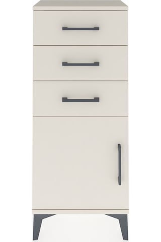 Arges Komodin Tek Raflı 3 Çekmeceli Tek Kapaklı 44x30x106 Aytaşı-aytaşı Aytası